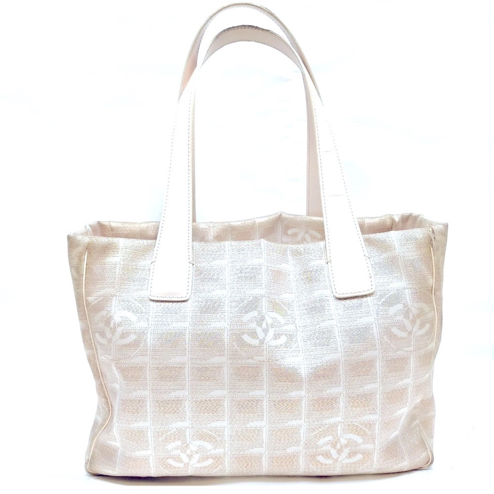 CHANEL Tote New Travel Line Shimmering Pink